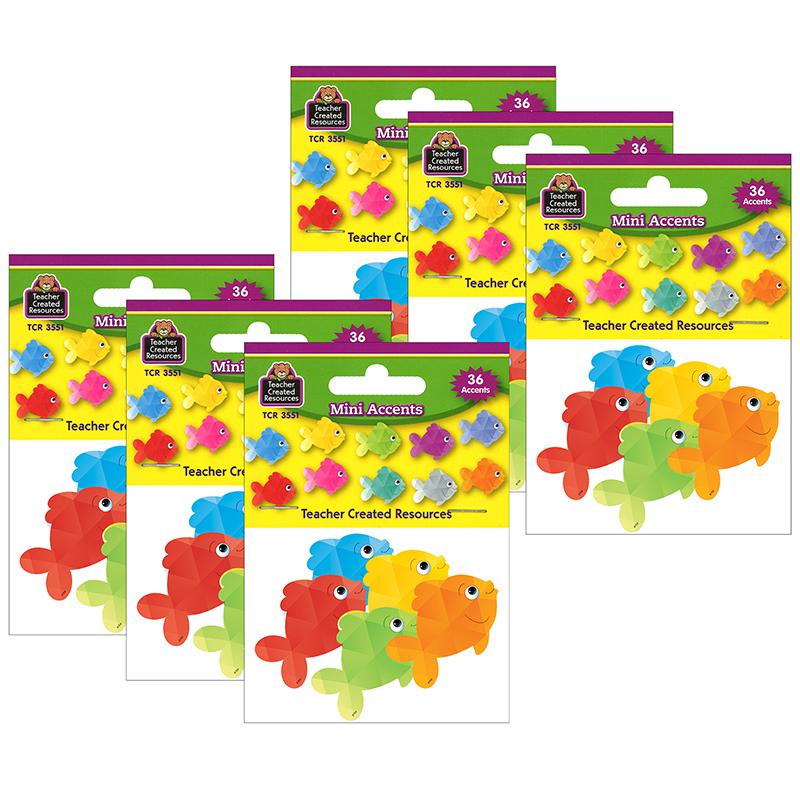 Colorful Fish Mini Accents, 36 Per Pack, 6 Packs. Picture 2