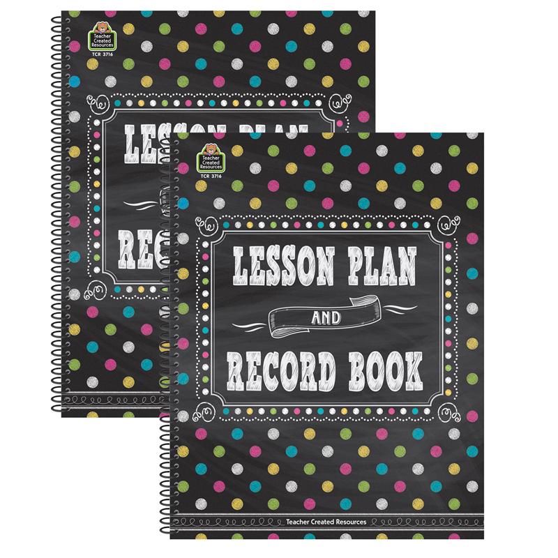 Chalkboard Brights Lesson Plan and Record Book, Pack of 2. Picture 2