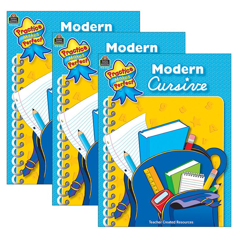 Practice Makes Perfect: Modern Cursive Book, Pack of 3. Picture 2