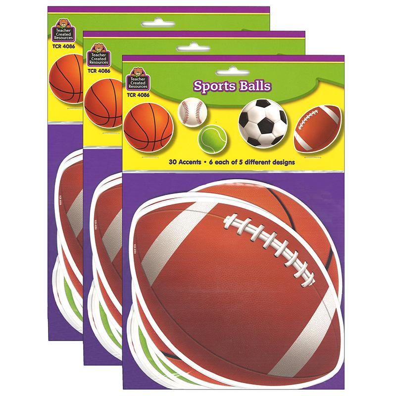 Sports Balls Accents, 30 Per Pack, 3 Packs. Picture 2