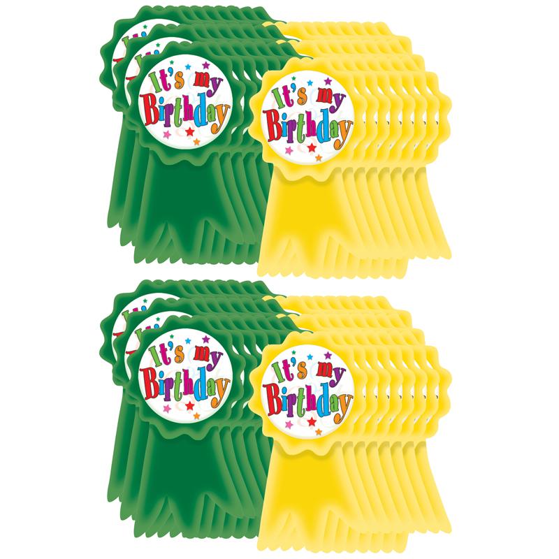 Birthday Ribbons Wear 'Em Badges, 16 Per Pack, 6 Packs. Picture 2