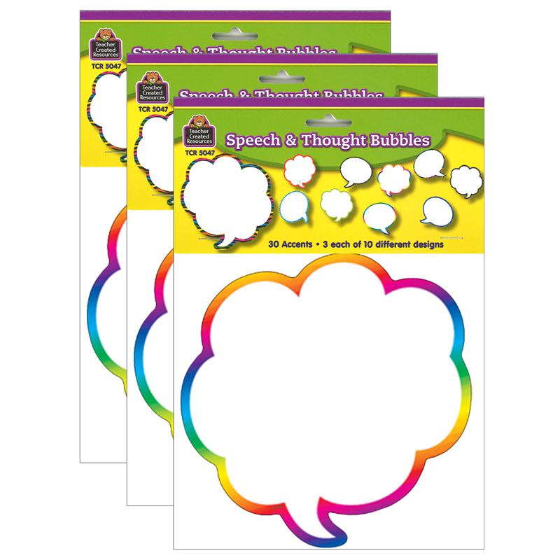 Speech/Thought Bubbles Accents, 30 Per Pack, 3 Packs. Picture 2