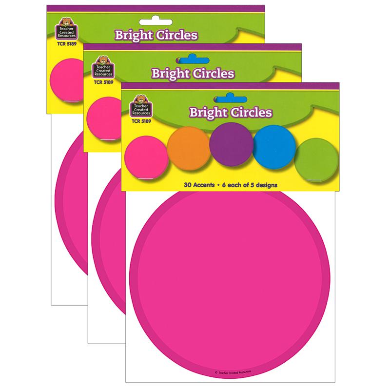 Bright Circles Accents, 30 Per Pack, 3 Packs. Picture 2