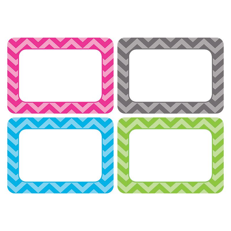 Chevron Name Tags, Assorted, 36 Per Pack, 6 Packs. Picture 2