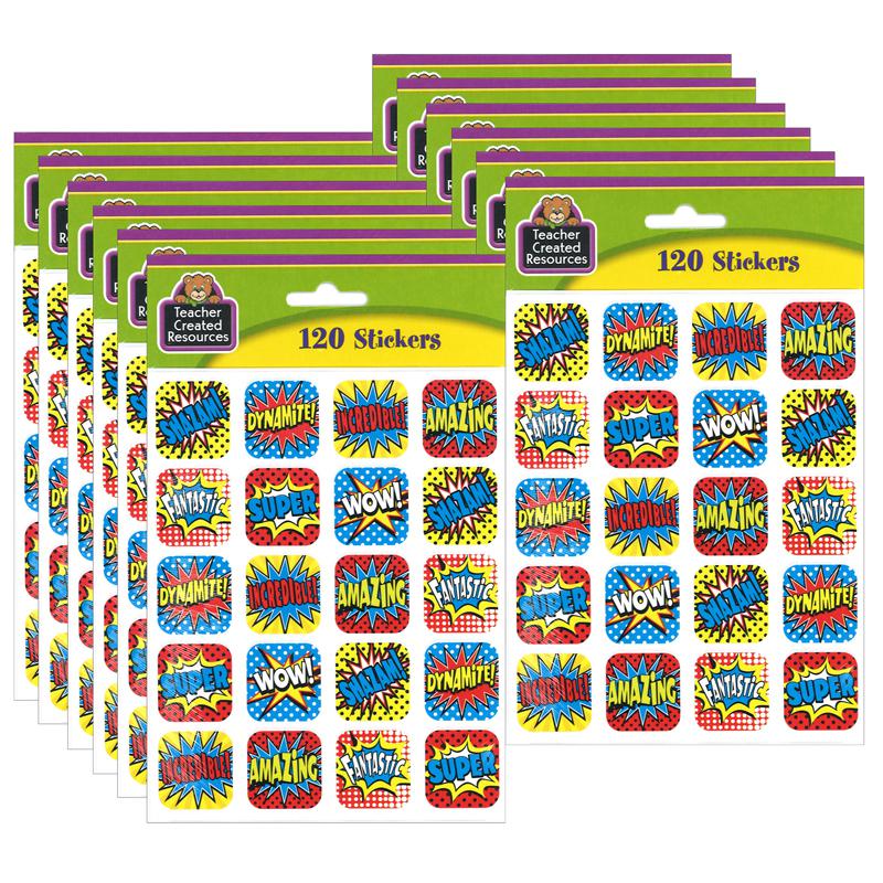Superhero Stickers, 1", 120 Per Pack, 12 Packs. Picture 2