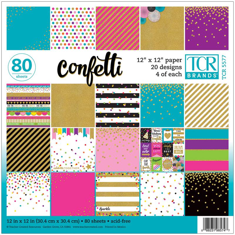 Confetti Project Paper, 12" x 12", 80 Sheets. Picture 2