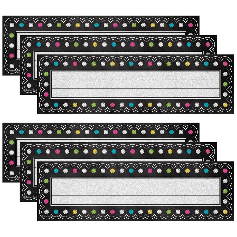 Chalkboard Brights Flat Name Plates, 36 Per Pack, 6 Packs. Picture 2