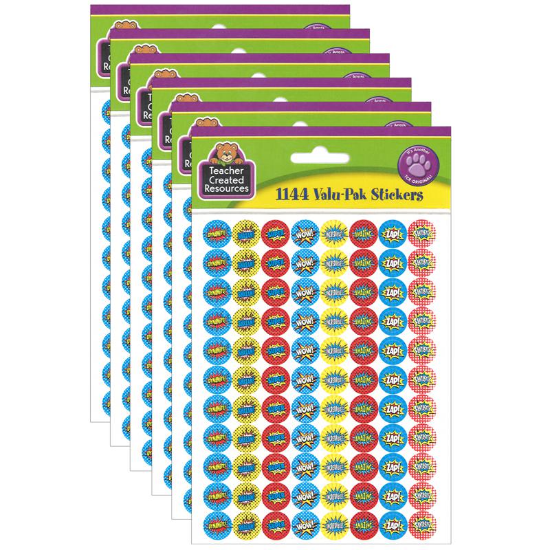 Superhero Mini Stickers Valu-Pak, 1144 Per Pack, 6 Packs. Picture 2