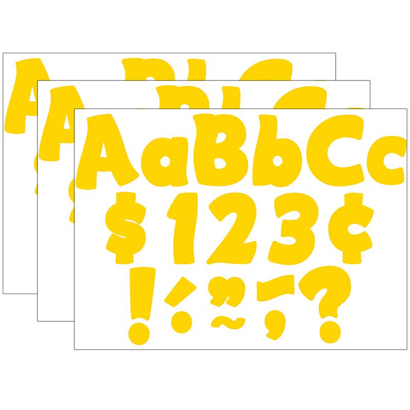 Yellow Gold Funtastic 4" Letters Combo Pack, 208 Per Pack, 3 Packs. Picture 2