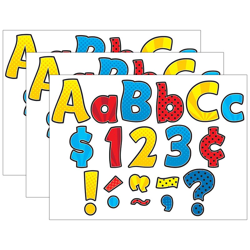 Superhero Funtastic 4" Letters Combo Pack, 208 Per Pack, 3 Packs. Picture 2