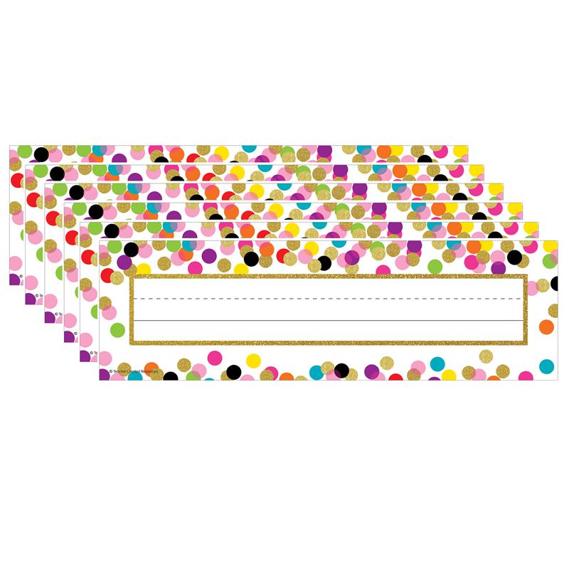 Confetti Name Plates, 36 Per Pack, 6 Packs. Picture 2