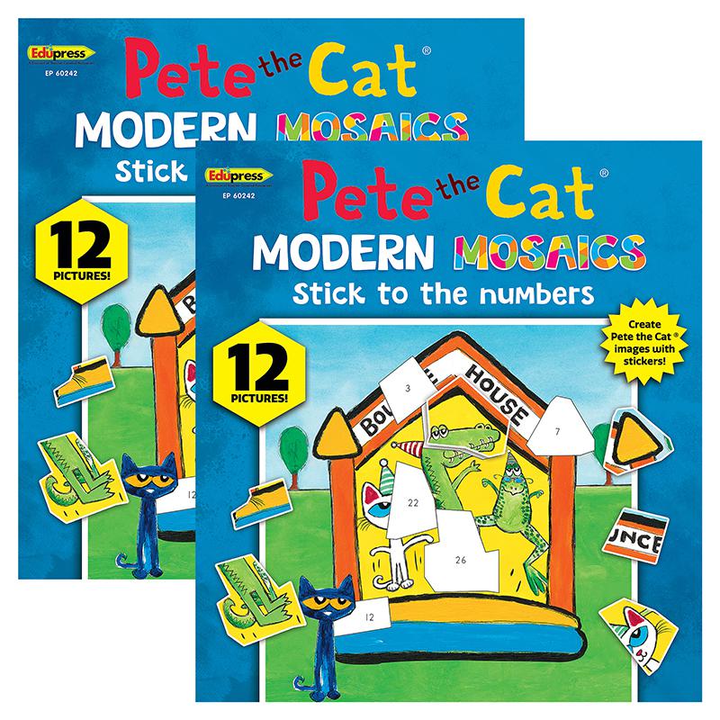 Pete The Cat Modern Mosaics Stick to the Numbers Activity Book, Pack of 2. Picture 2