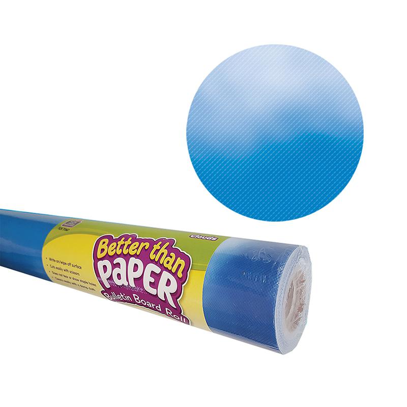 Better Than Paper Bulletin Board Roll, 4' x 12', Clouds, 4 Rolls. Picture 2