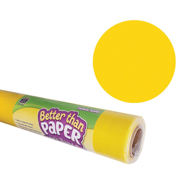 Better Than Paper Bulletin Board Roll, 4' x 12', Yellow Gold, 4 Rolls. Picture 2