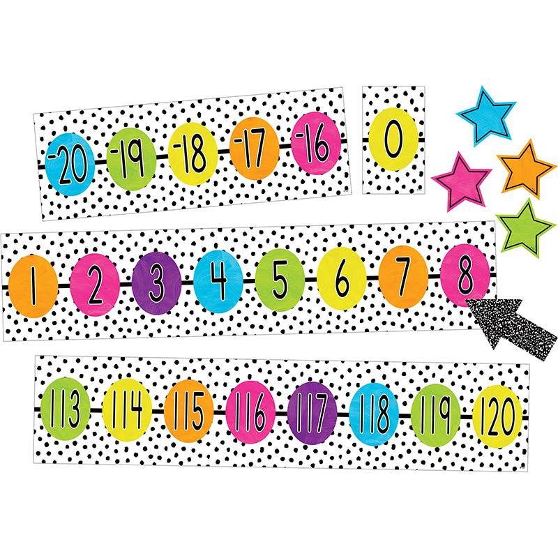 Brights 4Ever Number Line (-20 to 120) Bulletin Board Set. Picture 2