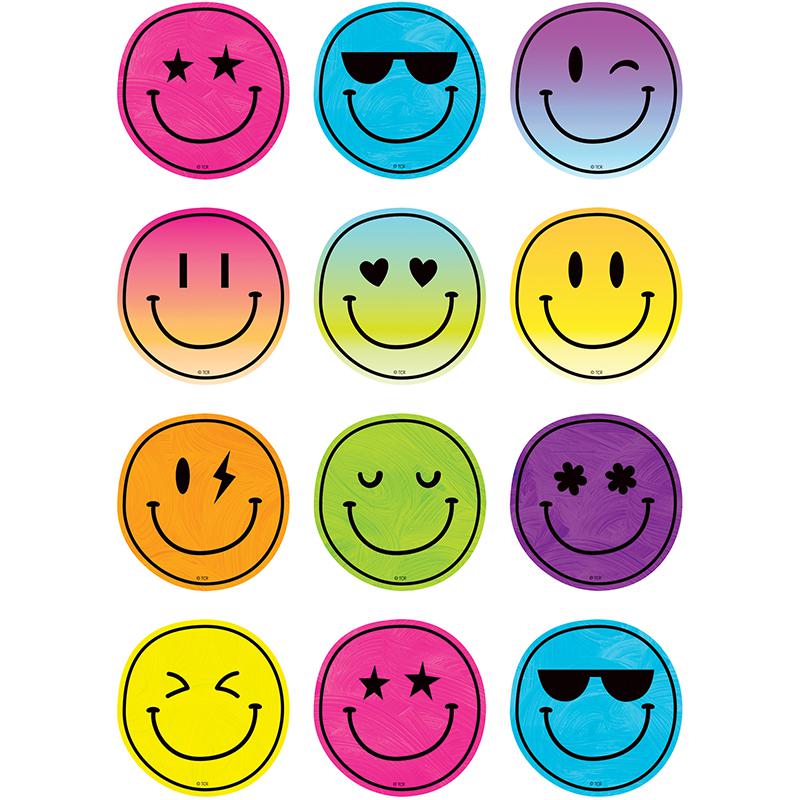 Brights 4Ever Smiley Faces Mini Accents, 36 Per Pack, 6 Packs. Picture 2