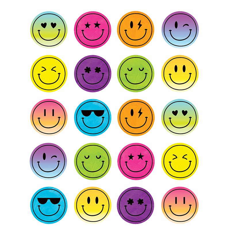 Brights 4Ever Smiley Faces Stickers, 120 Per Pack, 12 Packs. Picture 2