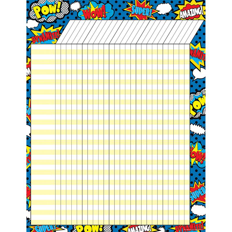 Superhero Incentive Chart, Pack of 6. Picture 2