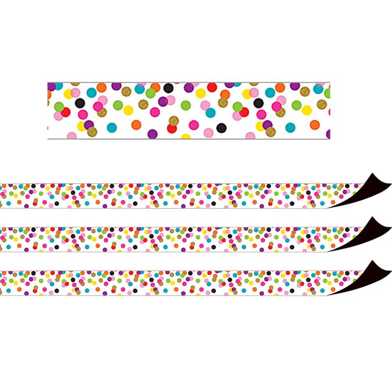 Confetti Magnetic Border, 24 Feet Per Pack, 3 Packs. Picture 2