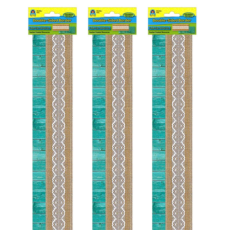 Shabby Chic Double-Sided Border, 36 Feet Per Pack, 3 Packs. Picture 2
