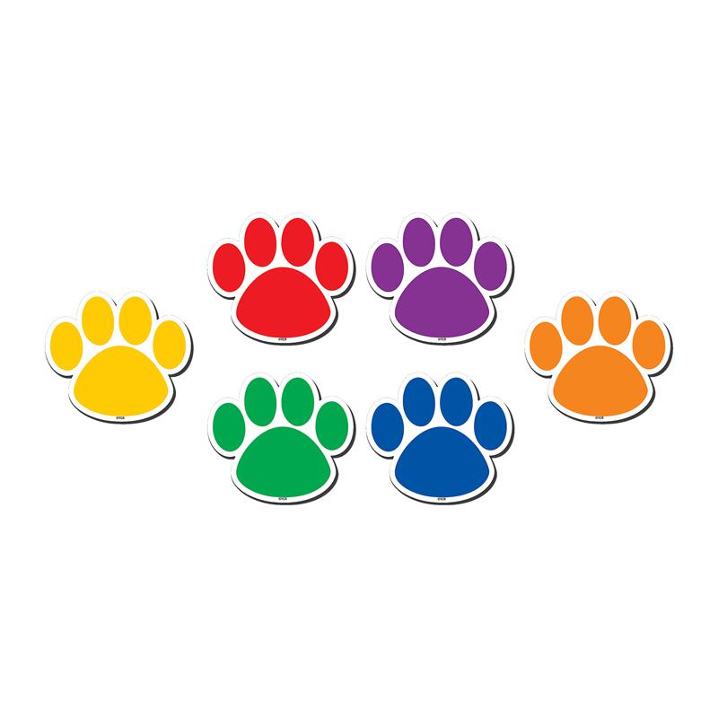 Colorful Paw Prints Magnetic Accents, 18 Per Packs, 3 Packs. Picture 2