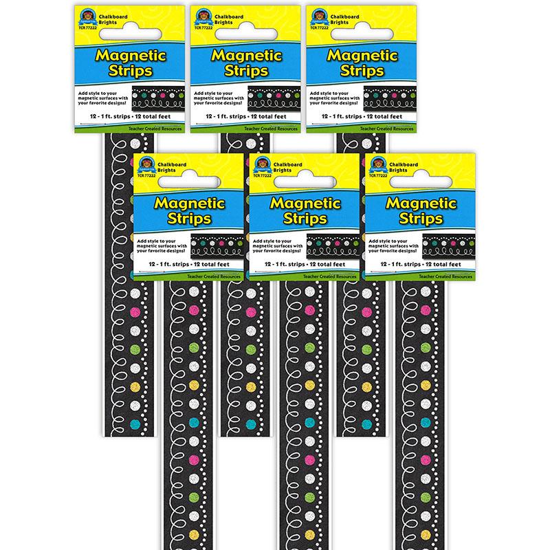 Chalkboard Brights Magnetic Strips, 12 Feet Per Pack, 6 Packs. Picture 2