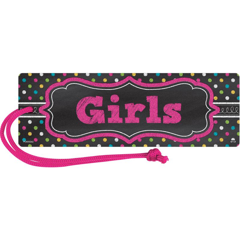 Chalkboard Brights Magnetic Girls Pass, Pack of 6. Picture 2