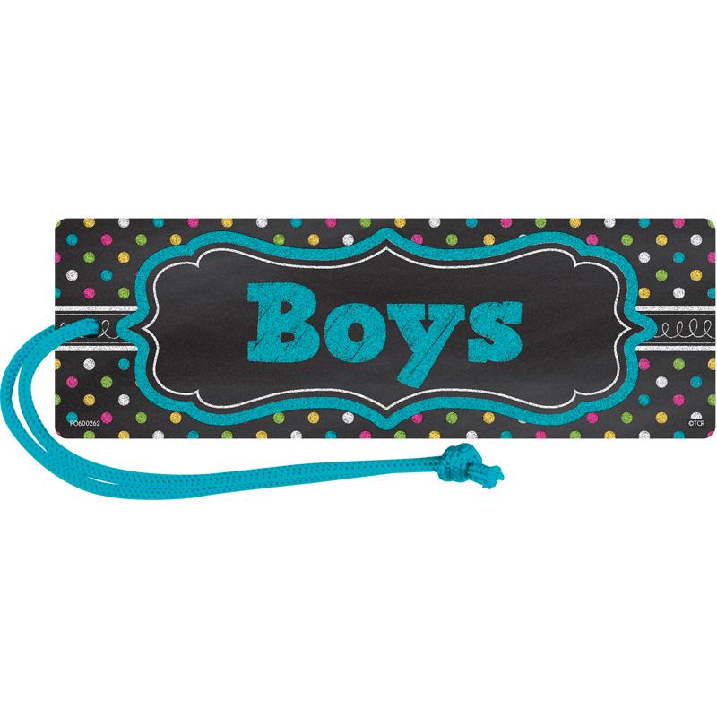 Chalkboard Brights Magnetic Boys Pass, Pack of 6. Picture 2