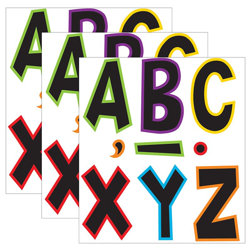 Electric Bright 7" Fun Font Letters, 120 Pieces Per Pack, 3 Packs. Picture 2