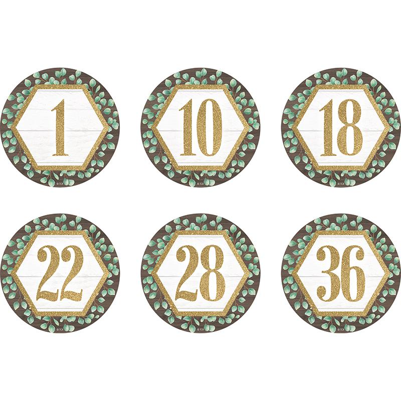 Spot On Floor Markers Eucalyptus Numbers 1-36, 4", Pack of 36. Picture 2