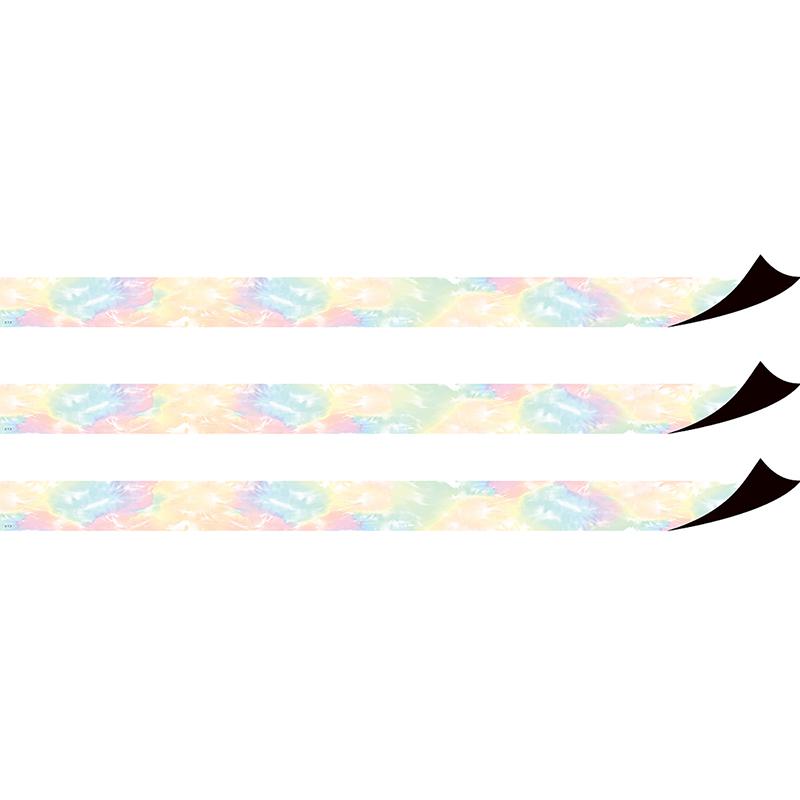Pastel Pop Tie-Dye Magnetic Border, 24 Feet Per Pack, 3 Packs. Picture 2