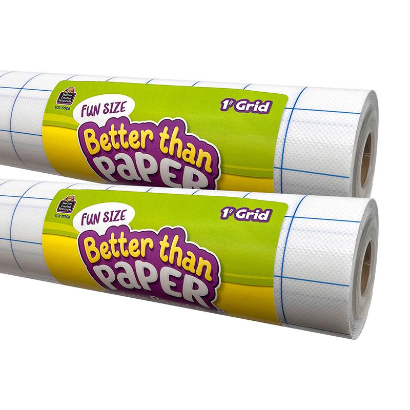 Fun Size Better Than Paper Bulletin Board Roll 1" Grid, Pack of 2. Picture 2