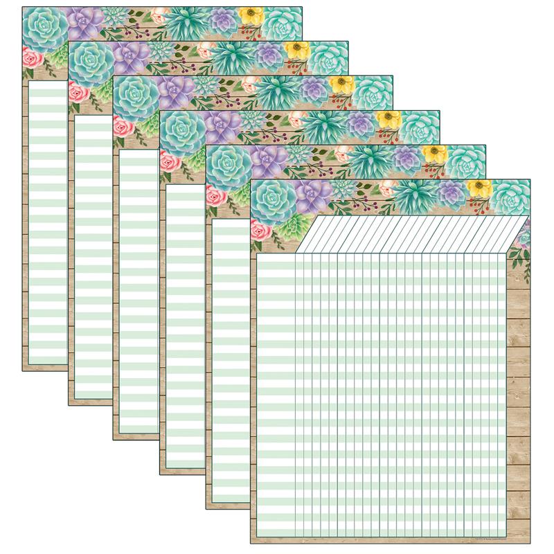 Rustic Bloom Incentive Chart, Pack of 6. Picture 2