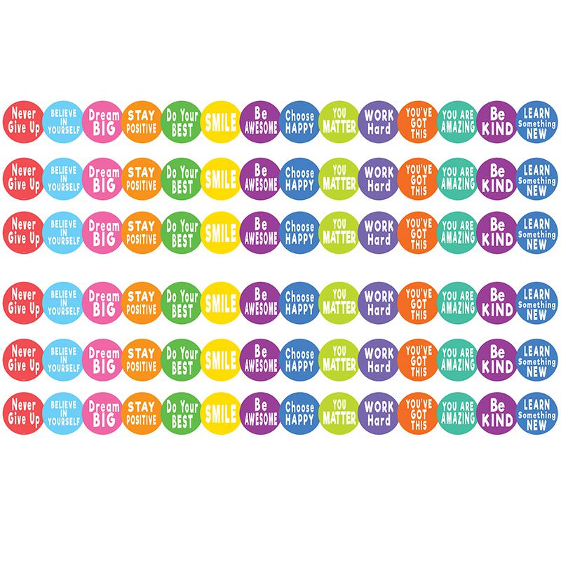 Colorful Positive Sayings Border Trim, 35 Feet Per Pack, 6 Packs. Picture 2