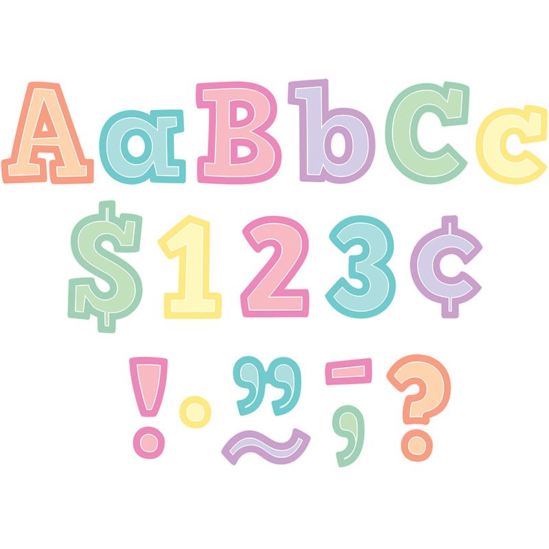 Pastel Pop Bold Block 4" letters Combo Pack, 230 Per Pack, 2 Packs. Picture 2