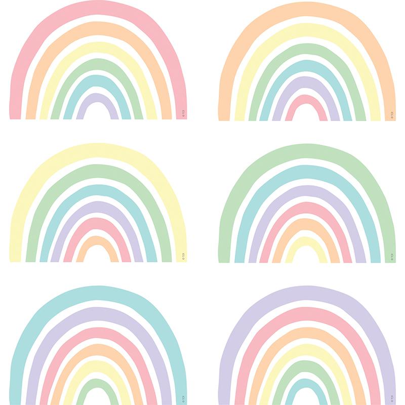 Pastel Pop Rainbows Accents, 30 Per Pack, 3 Packs. Picture 2