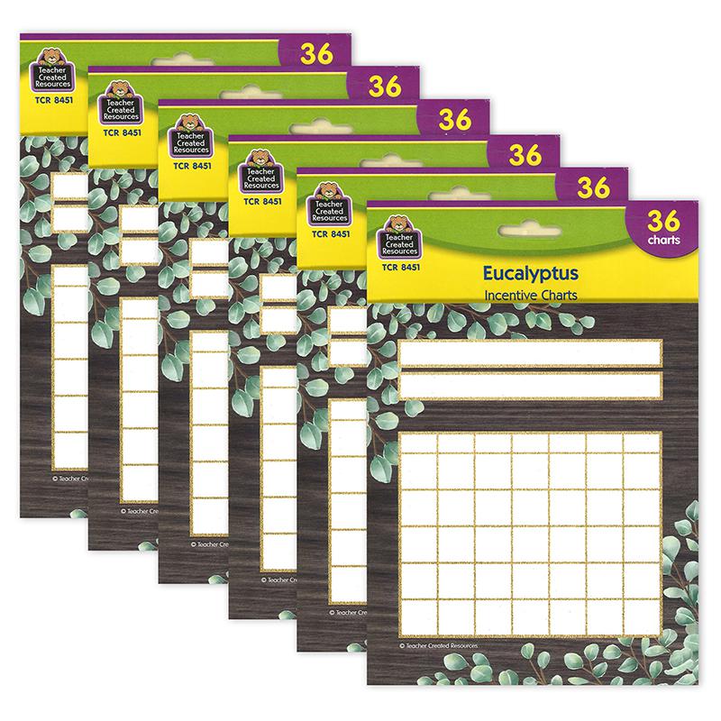 Eucalyptus Incentive Charts, 5-1/4" x 6", 36 Per Pack, 6 Packs. Picture 2