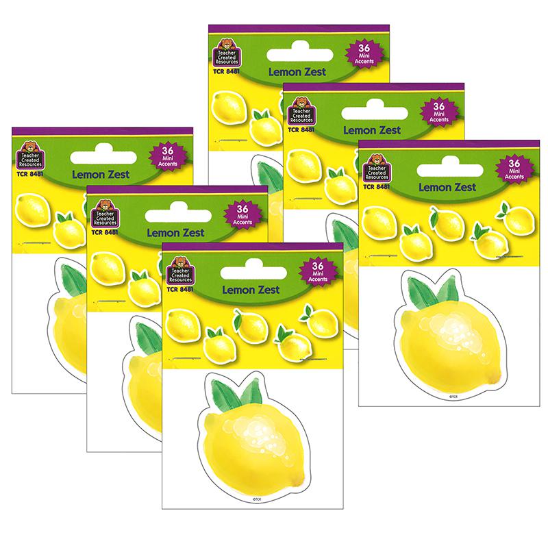 Lemon Zest Mini Accents, 36 Per Pack, 6 Packs. Picture 2