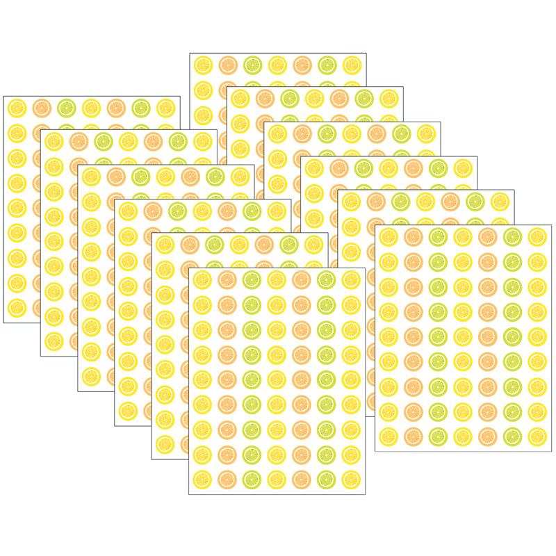 Lemon Zest Mini Stickers, 378 Per Pack, 12 Packs. Picture 2