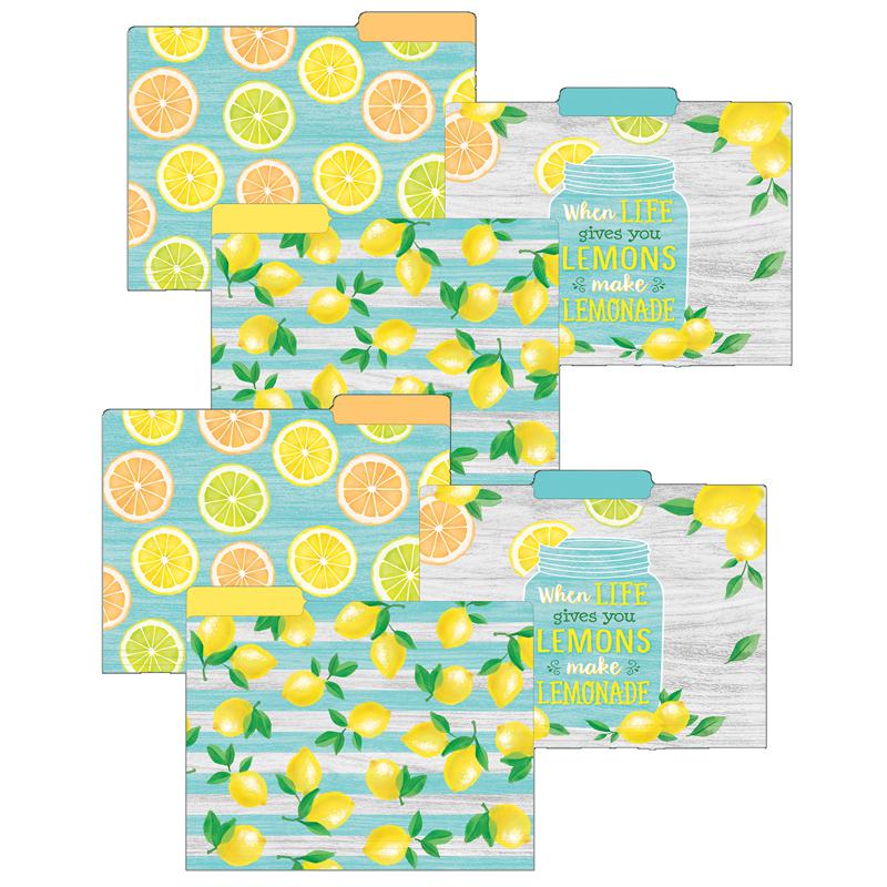 Lemon Zest Letter-Sized File Folders, 12 Per Pack, 2 Packs. Picture 2