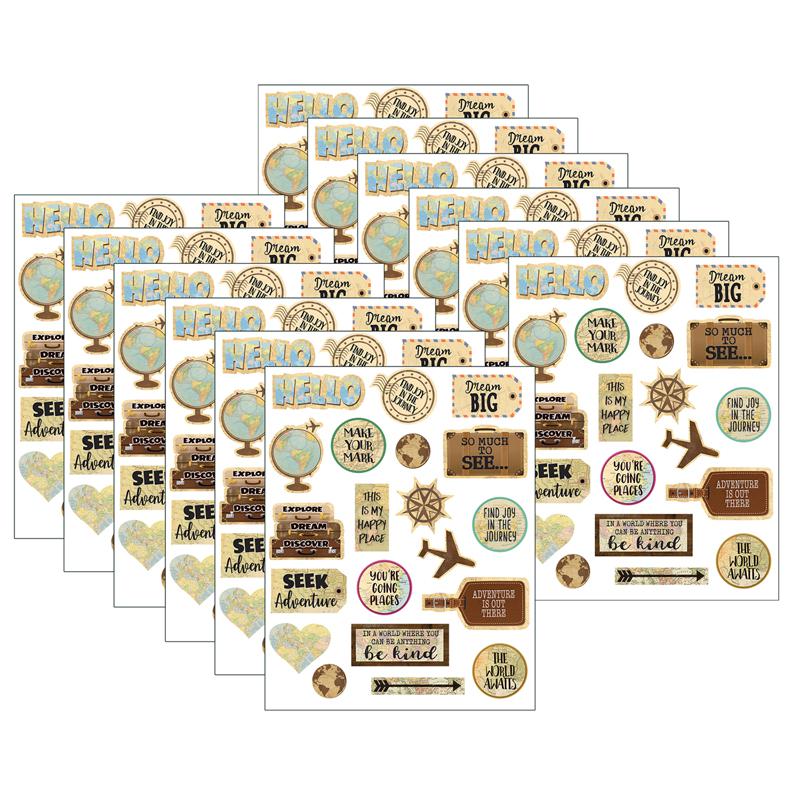 Travel the Map Stickers, 120 Per Pack, 12 Packs. Picture 2