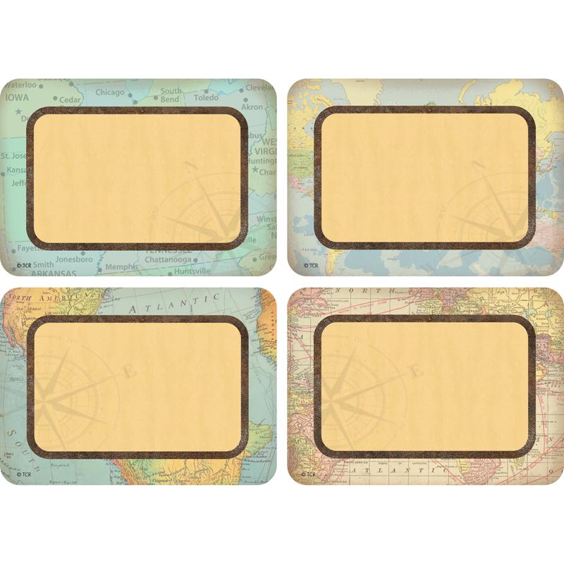 Travel the Map Name Tags/Labels - Multi-Pack, 36 Per Pack, 6 Packs. Picture 2