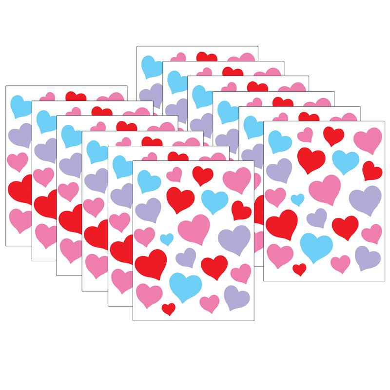 Charming Hearts Stickers, 120 Per Pack, 12 Packs. Picture 2