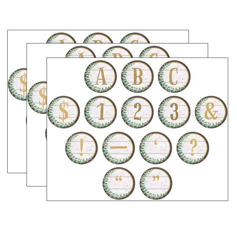 Eucalyptus Circle Letters, 216 Per Pack, 3 Packs. Picture 2