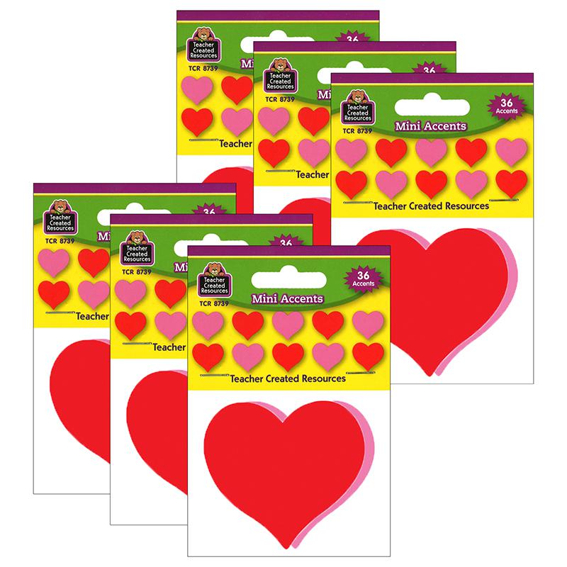 Hearts Mini Accents, 36 Per Pack, 6 Packs. Picture 2