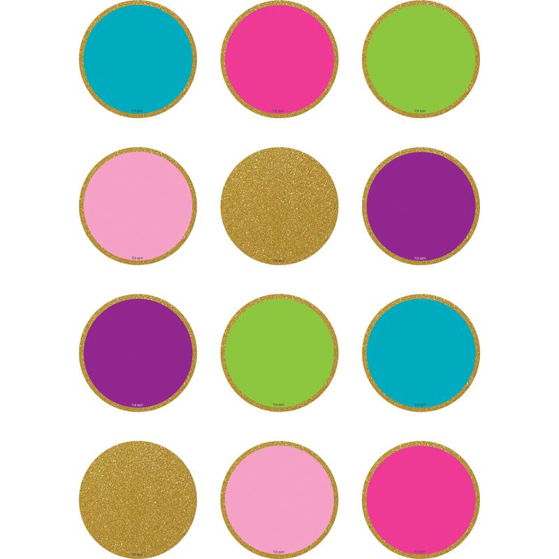 Confetti Mini Circles Mini Accents, 2-5/8", 36 Per Pack, 6 Packs. Picture 2