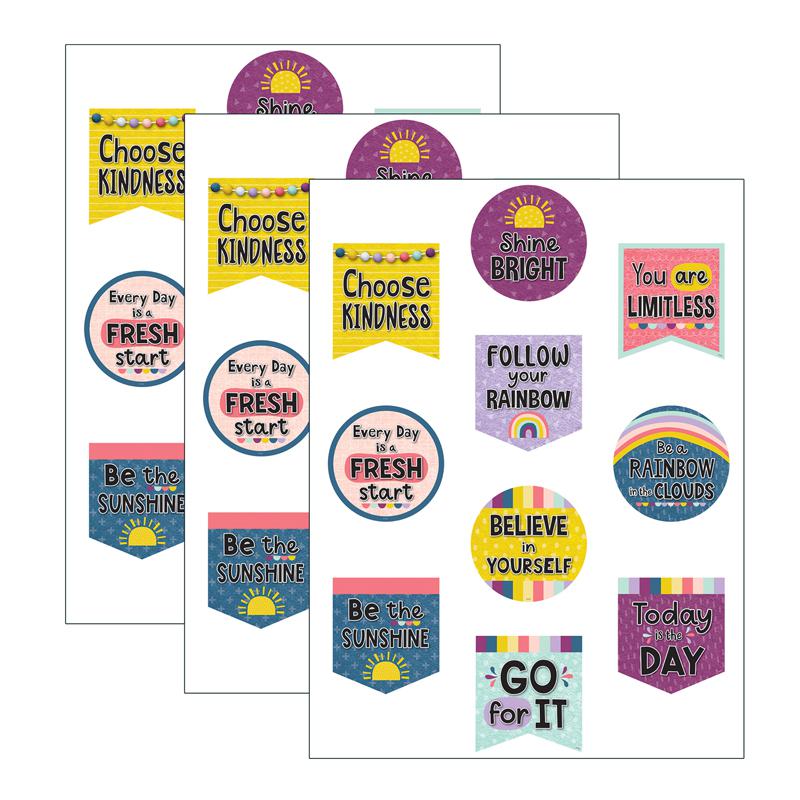 Oh Happy Day Positive Sayings Accents, 30 Per Pack, 3 Packs. Picture 2