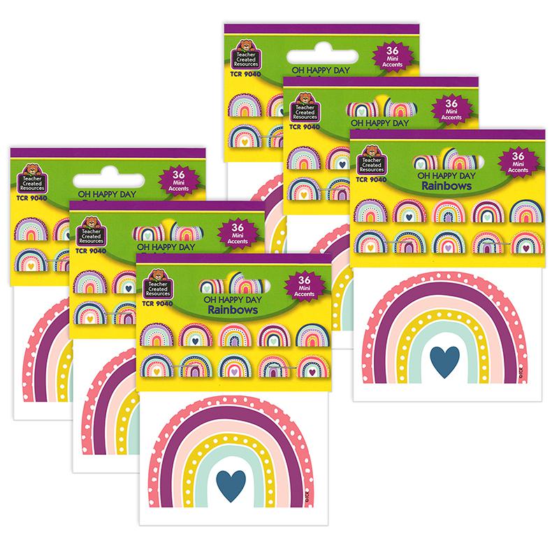 Oh Happy Day Rainbows Mini Accents, 36 Per Pack, 6 Packs. Picture 2