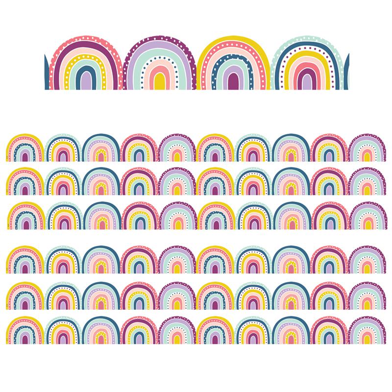 Oh Happy Day Rainbows Die-Cut Border Trim, 35 Feet, 6 Packs. Picture 2