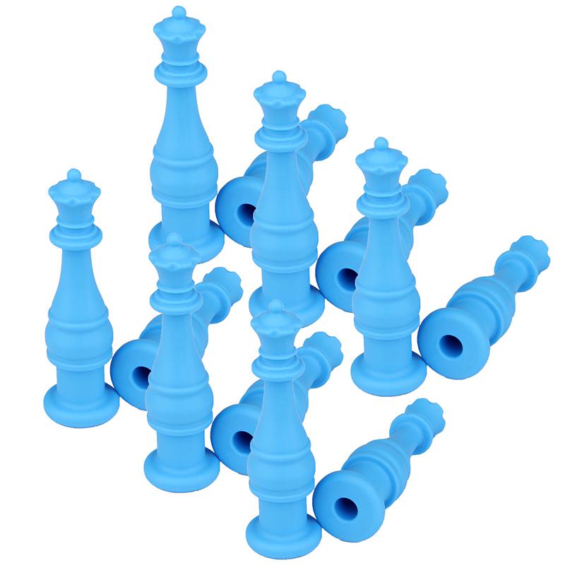 Chess King Silicone Chewable Pencil Topper, Pack of 6. Picture 2